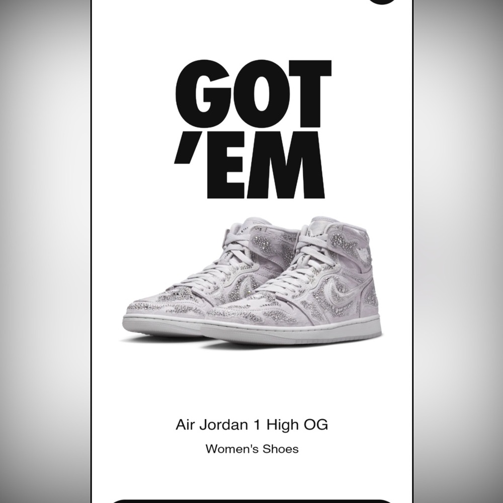 Air Jordan 1 high OG with Swarovski Crystals